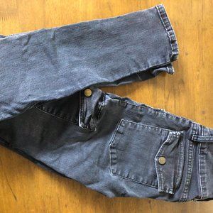 Current/Elliott Dark Grey Skinny Cargo Jeans